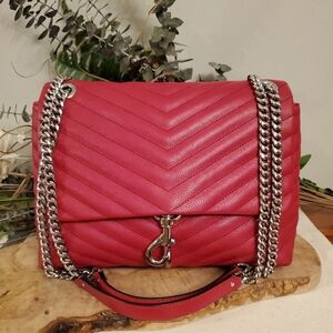 Rebecca minkoff edie purse red leather purse